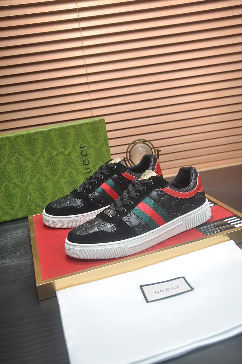 Men's men's shoes💰440💶[GUCCI] official website 1:1 men's sports shoes are now on the market. They are made of original fabric + water-dyed sheepskin lining, plus the official website original 1:1 comfortable outsole. Fashionable and versatile, super comfortable and breathable. Standard shoe size 38/45 (custom-made size 45 is non-refundable)